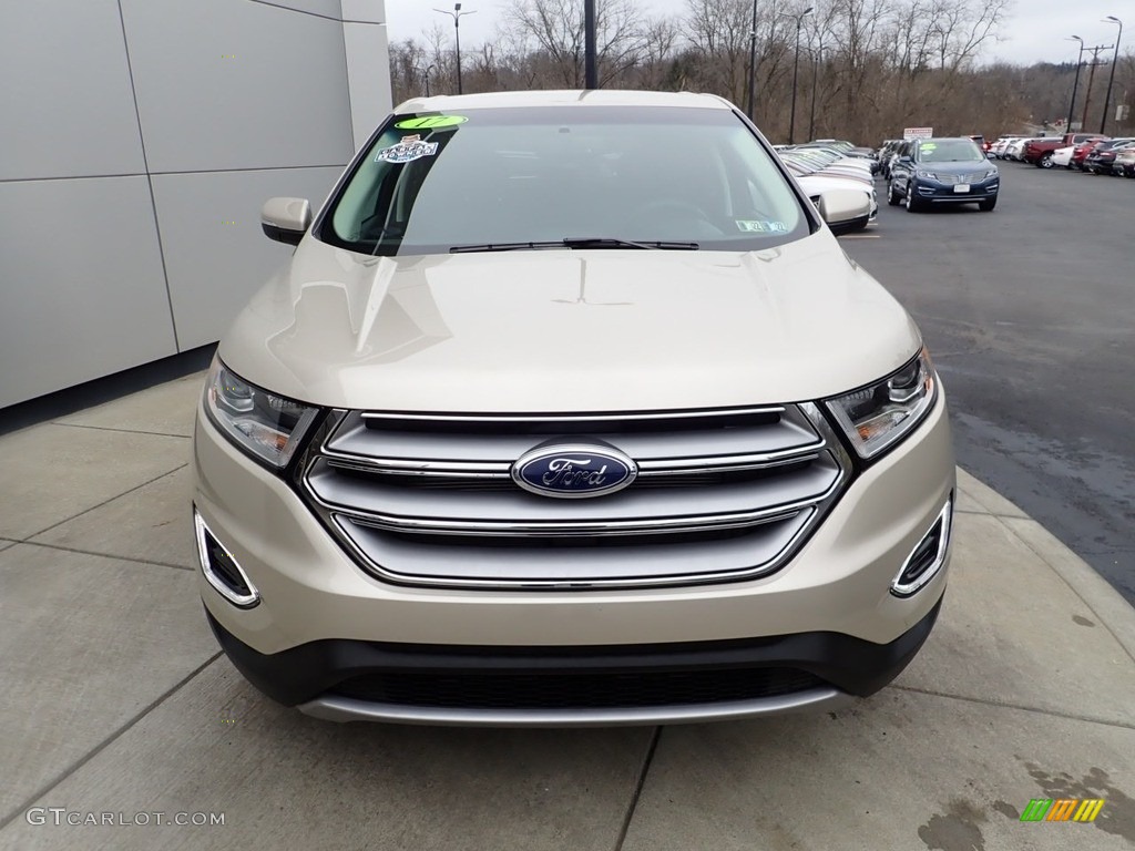 2017 Edge SEL AWD - White Gold Metallic / Ebony photo #9