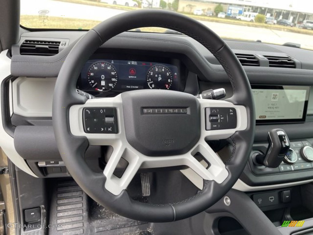 2021 Land Rover Defender 110 SE Ebony Steering Wheel Photo #140752651