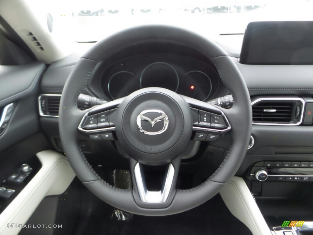 2021 Mazda CX-5 Grand Touring AWD Parchment Steering Wheel Photo #140753197