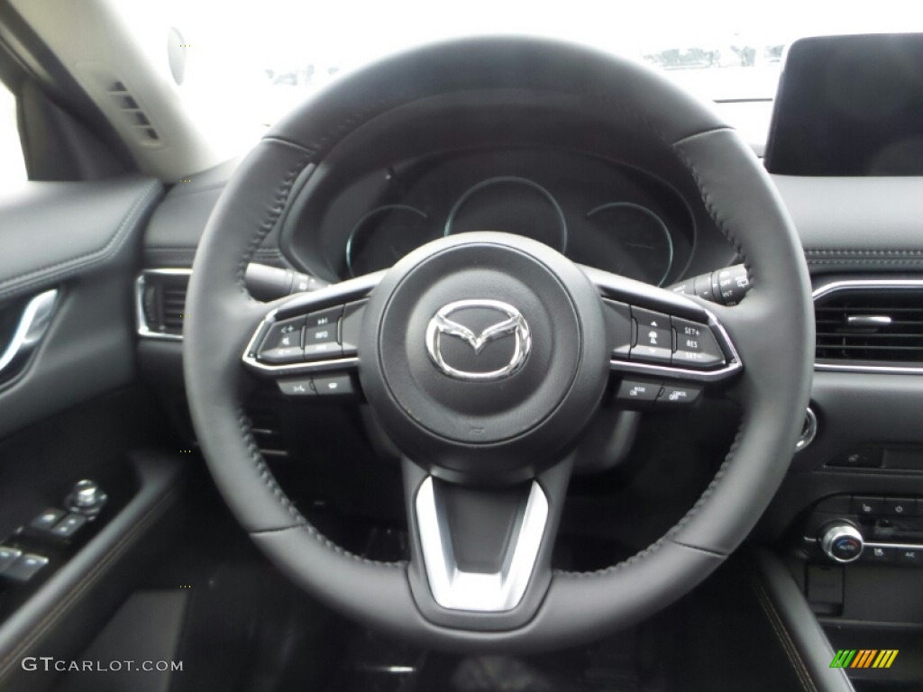 2021 Mazda CX-5 Grand Touring AWD Black Steering Wheel Photo #140753542