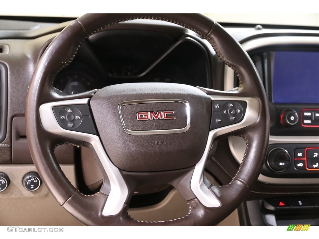2016 GMC Canyon SLE Extended Cab 4x4 Cocoa/Dune Steering Wheel Photo #140756920