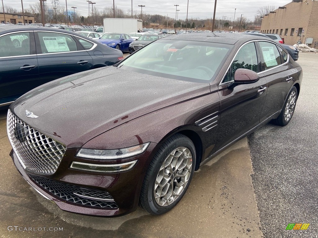 Porto Red 2021 Genesis G80 3.5T Exterior Photo #140757910
