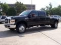 2008 Black Ford F350 Super Duty Lariat Crew Cab 4x4 Dually  photo #1