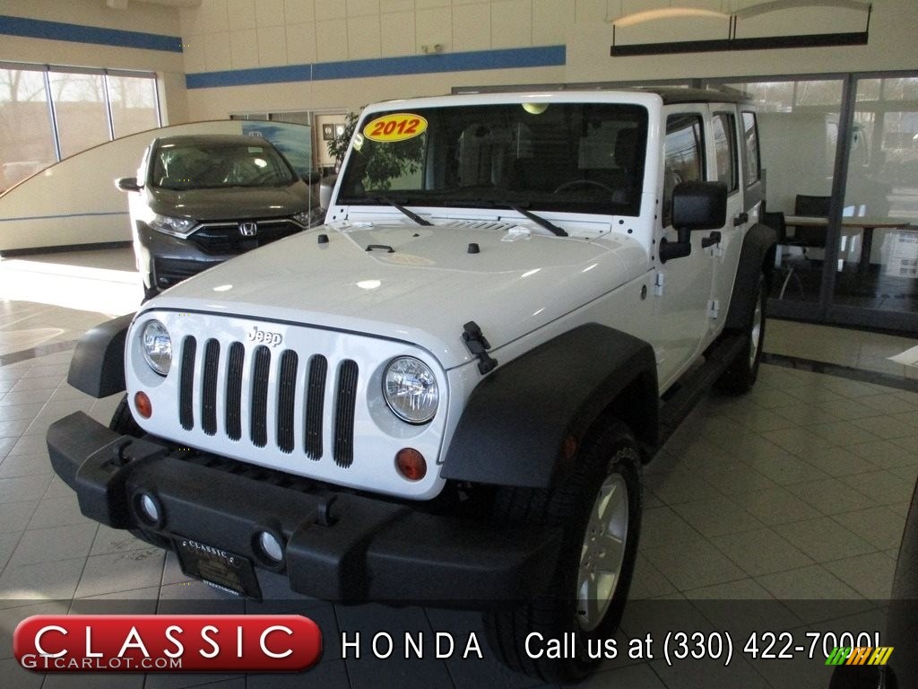 2012 Wrangler Unlimited Sport 4x4 - Bright White / Black photo #1