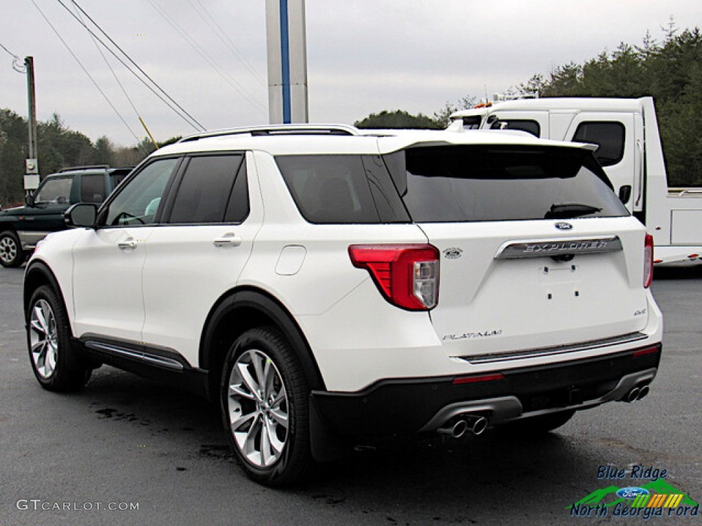2021 Explorer Platinum 4WD - Star White Metallic Tri-Coat / Sandstone photo #3
