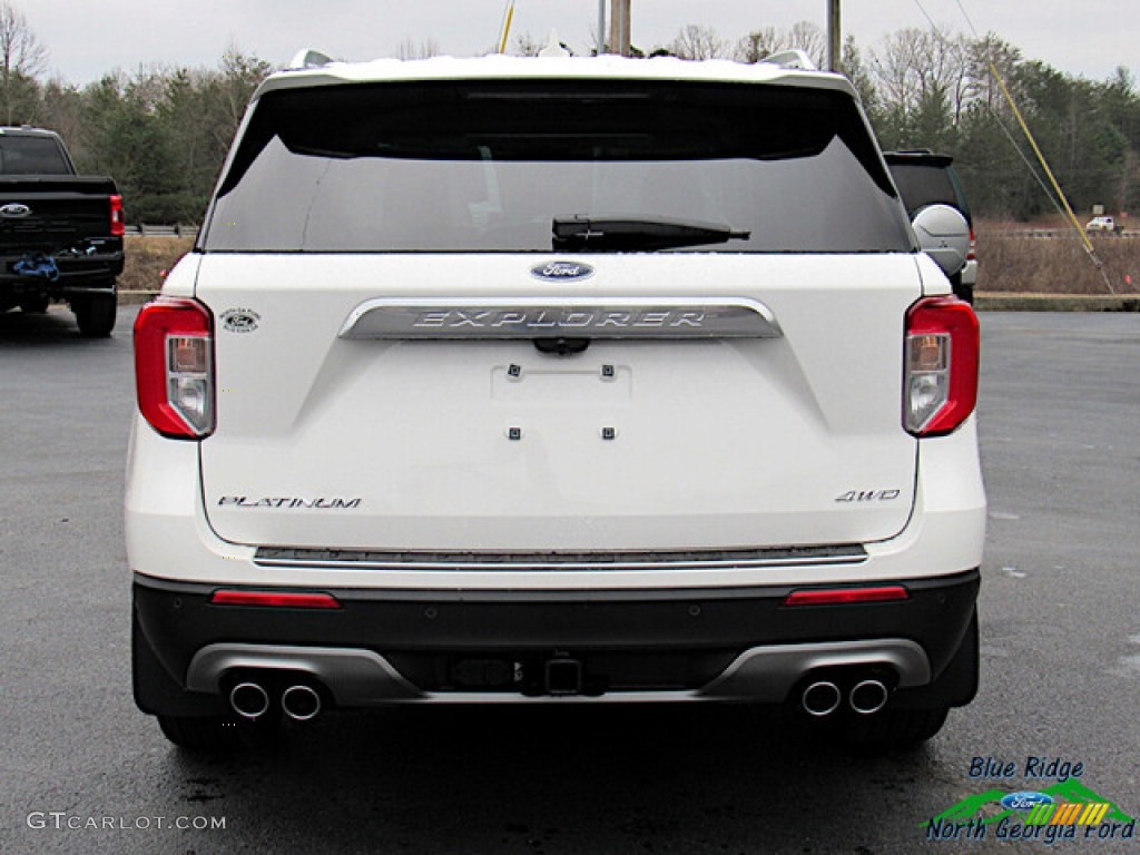 2021 Explorer Platinum 4WD - Star White Metallic Tri-Coat / Sandstone photo #4