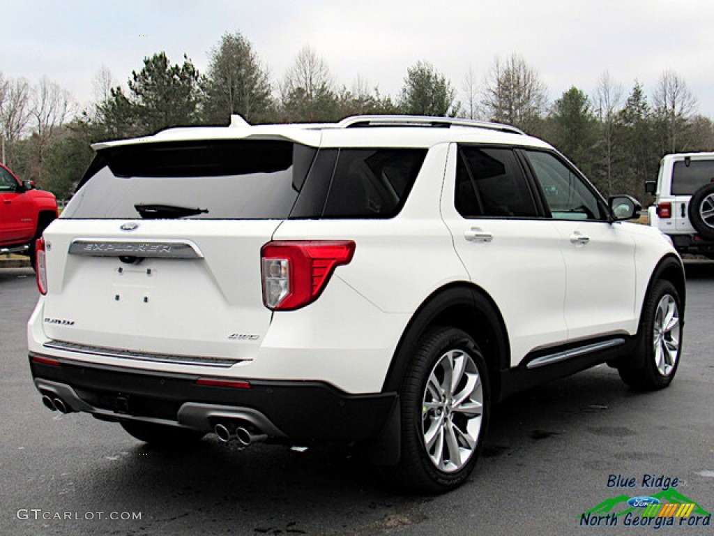 2021 Explorer Platinum 4WD - Star White Metallic Tri-Coat / Sandstone photo #5