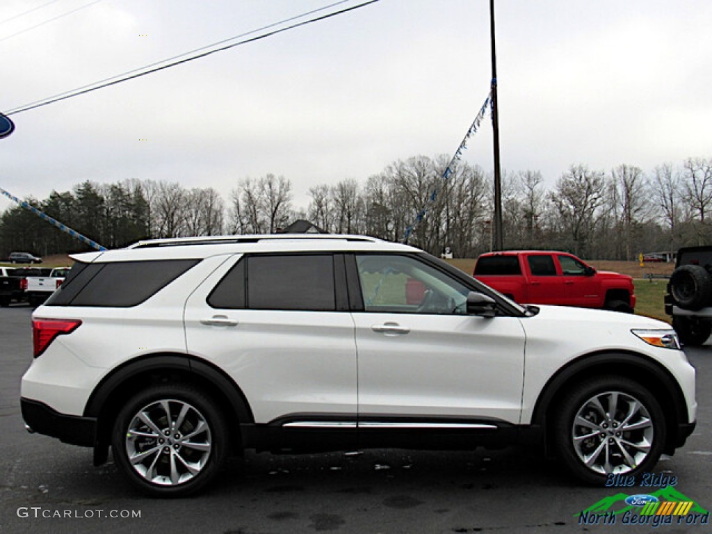 2021 Explorer Platinum 4WD - Star White Metallic Tri-Coat / Sandstone photo #6