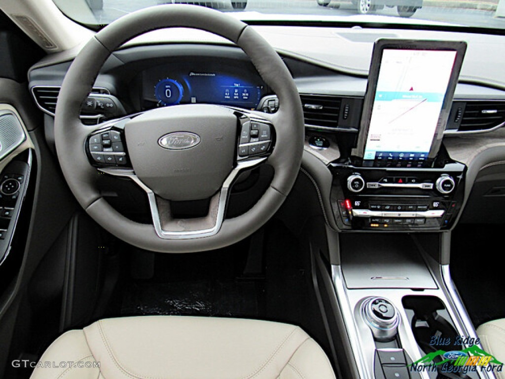 2021 Explorer Platinum 4WD - Star White Metallic Tri-Coat / Sandstone photo #15
