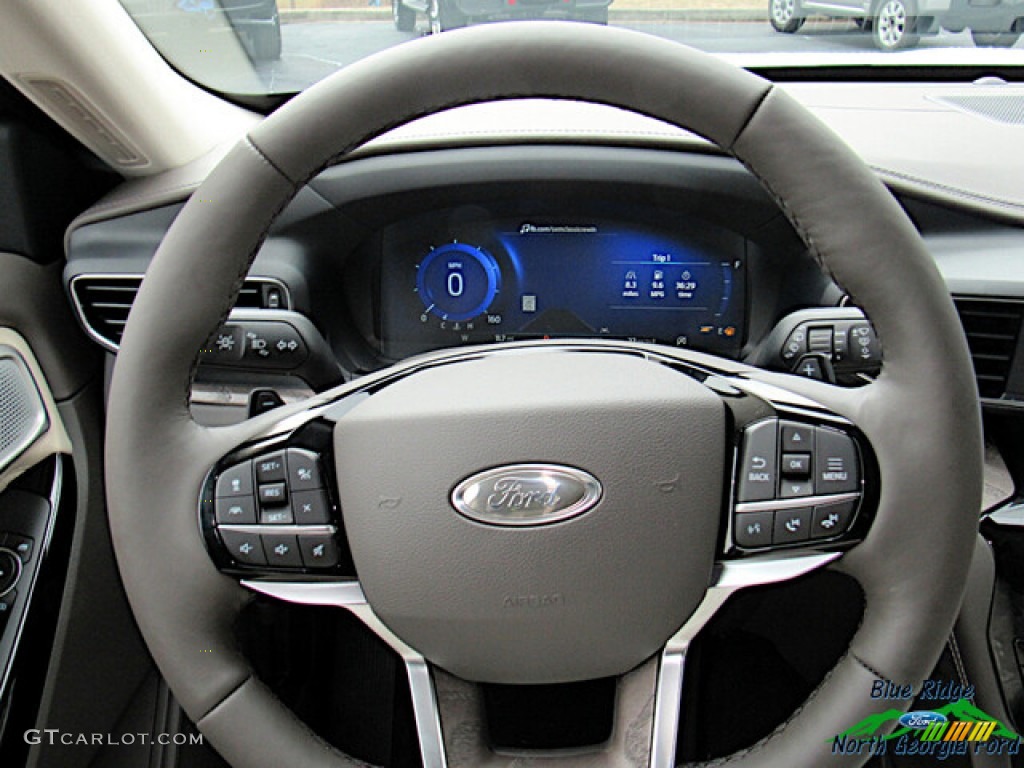 2021 Explorer Platinum 4WD - Star White Metallic Tri-Coat / Sandstone photo #17