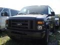 Dark Blue Pearl 2009 Ford E Series Van E350 Super Duty XL Extended Passenger