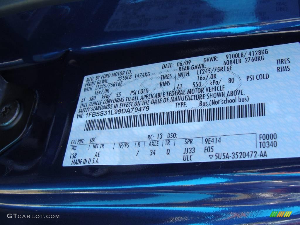 2009 E Series Van E350 Super Duty XL Extended Passenger - Dark Blue Pearl / Medium Flint photo #22