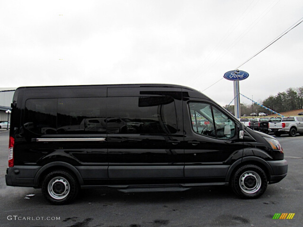 Shadow Black 2017 Ford Transit Wagon XLT 350 MR Long Exterior Photo #140767313