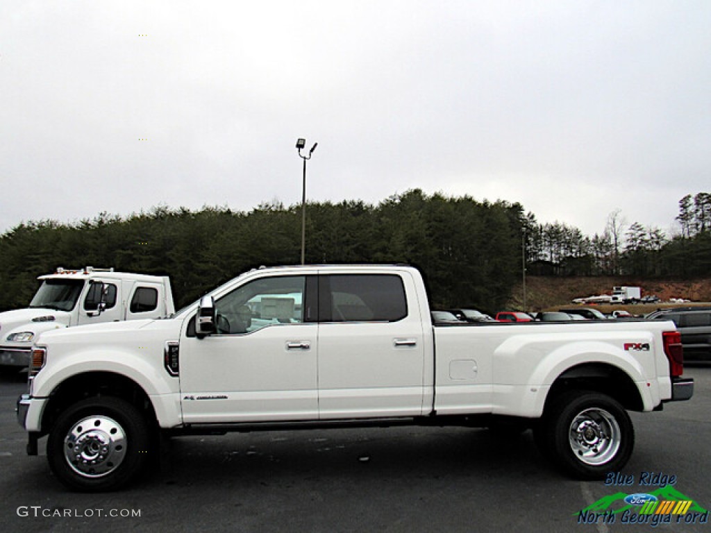 2020 F450 Super Duty King Ranch Crew Cab 4x4 - Star White Metallic Tri-Coat / King Ranch Java photo #2