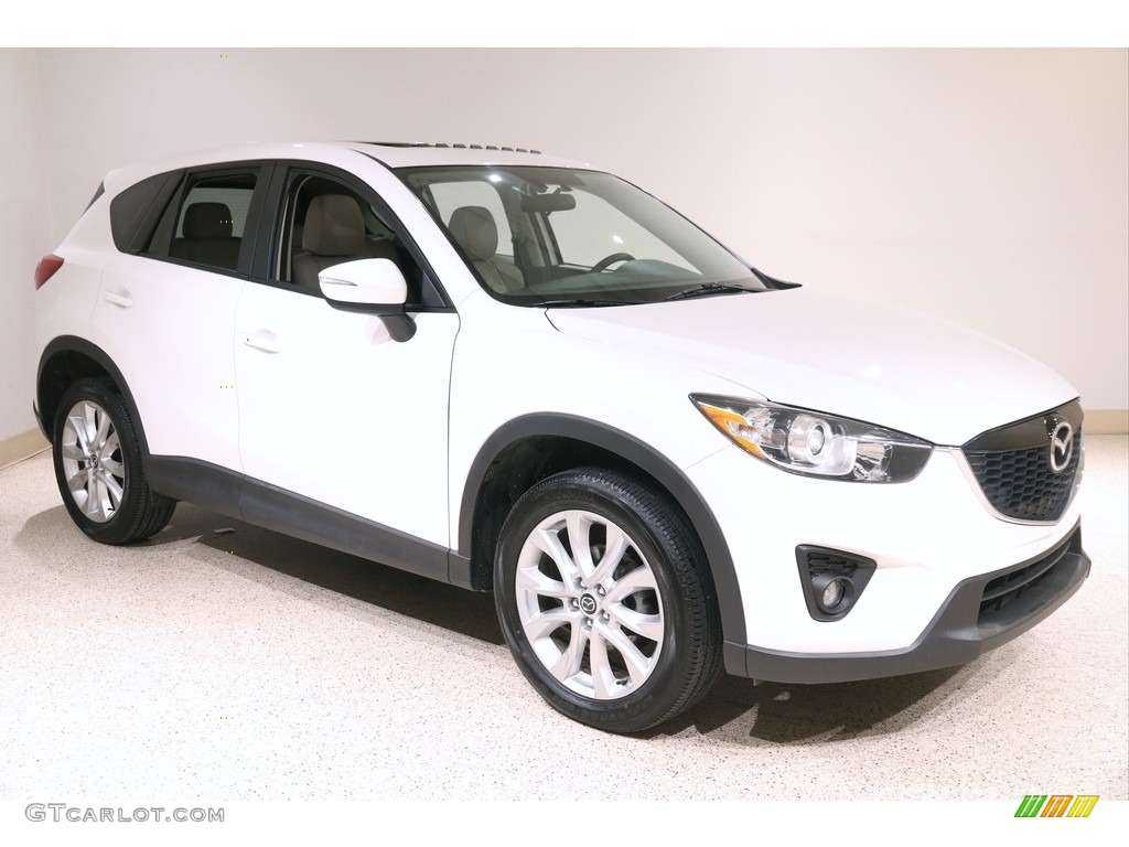 Crystal White Pearl Mica 2015 Mazda CX-5 Grand Touring AWD Exterior Photo #140769569