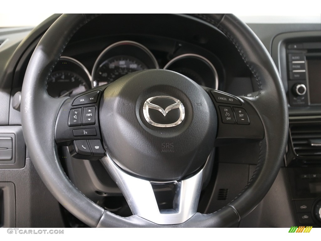 2015 Mazda CX-5 Grand Touring AWD Sand Steering Wheel Photo #140769701