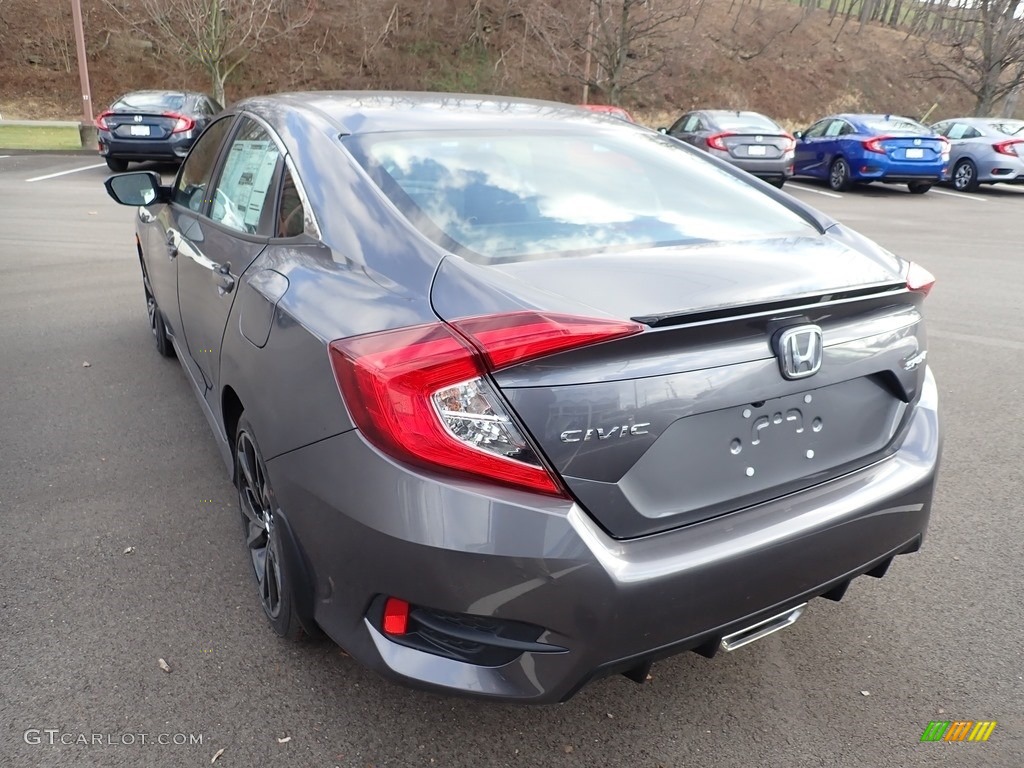 2021 Civic Sport Sedan - Modern Steel Metallic / Black photo #4
