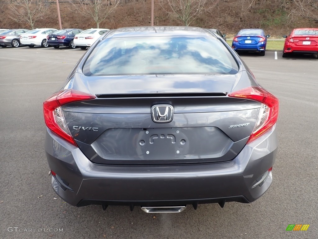 2021 Civic Sport Sedan - Modern Steel Metallic / Black photo #5