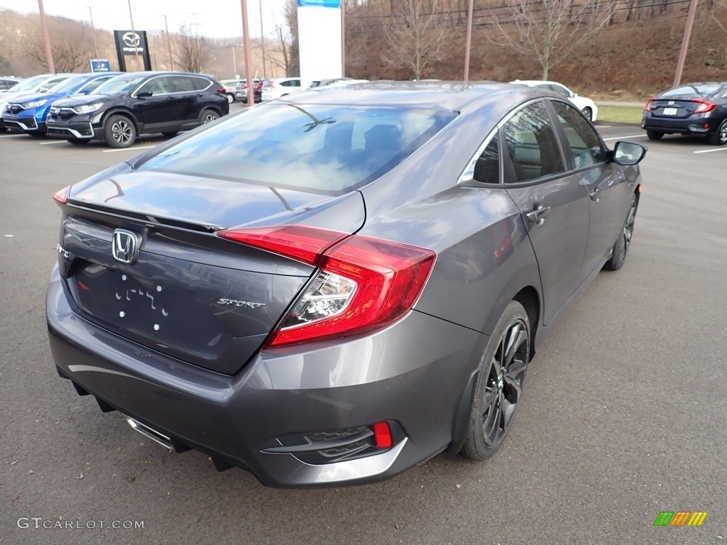 2021 Civic Sport Sedan - Modern Steel Metallic / Black photo #6