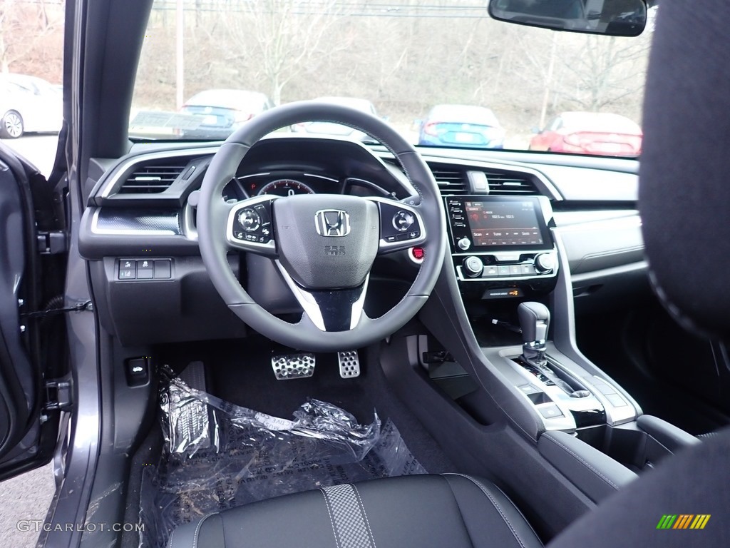 2021 Civic Sport Sedan - Modern Steel Metallic / Black photo #12