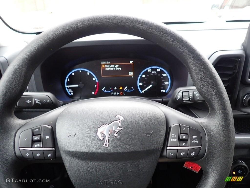 2021 Ford Bronco Sport Base 4x4 Ebony Steering Wheel Photo #140772251