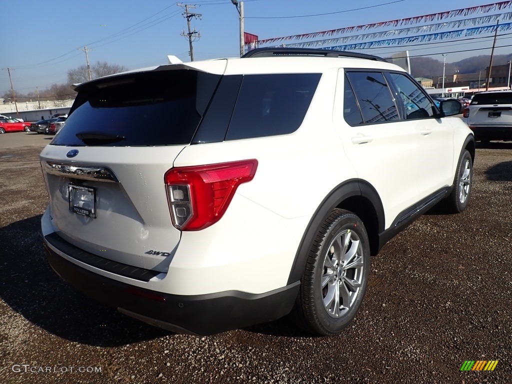 2021 Explorer XLT 4WD - Star White Metallic Tri-Coat / Ebony photo #2