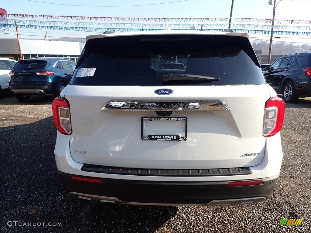 2021 Explorer XLT 4WD - Star White Metallic Tri-Coat / Ebony photo #7