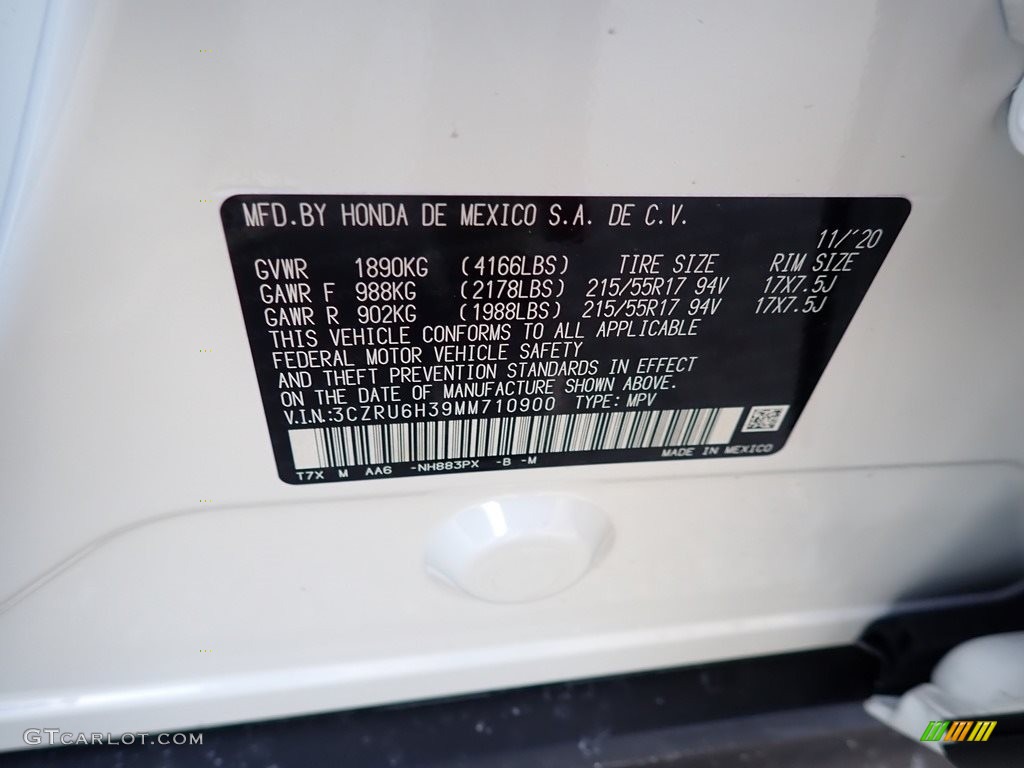 2021 HR-V LX AWD - Platinum White Pearl / Gray photo #12
