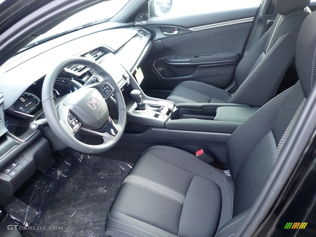 2021 Civic EX Hatchback - Crystal Black Pearl / Black photo #8