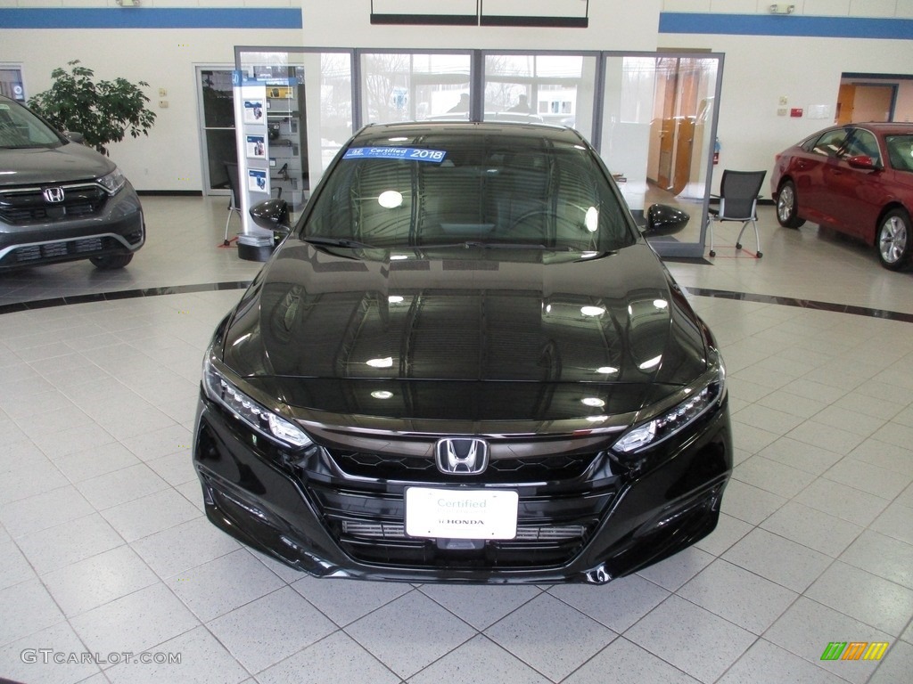 2018 Accord Sport Sedan - Crystal Black Pearl / Black photo #2