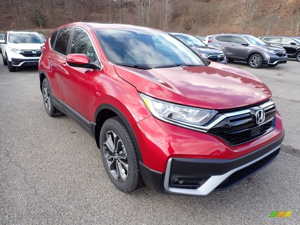 2021 CR-V EX AWD - Radiant Red Metallic / Gray photo #7