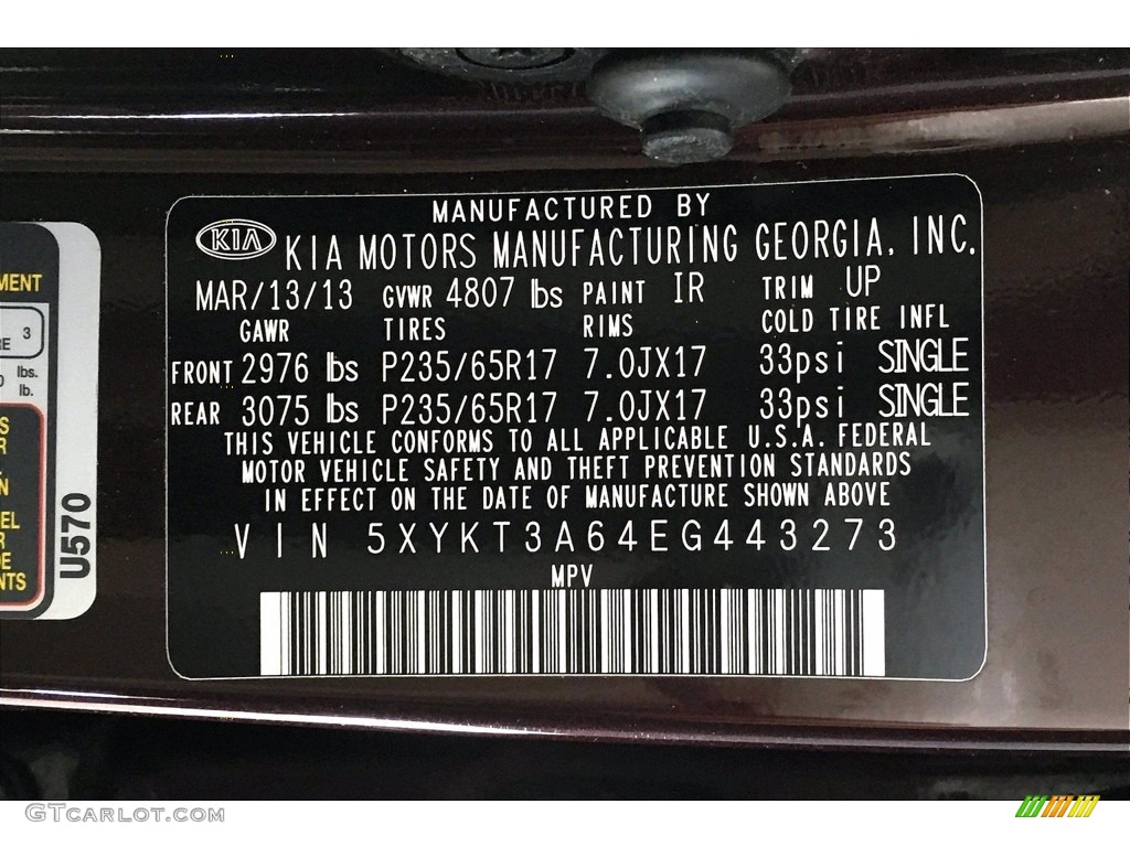 2014 Sorento LX - Dark Cherry / Beige photo #35