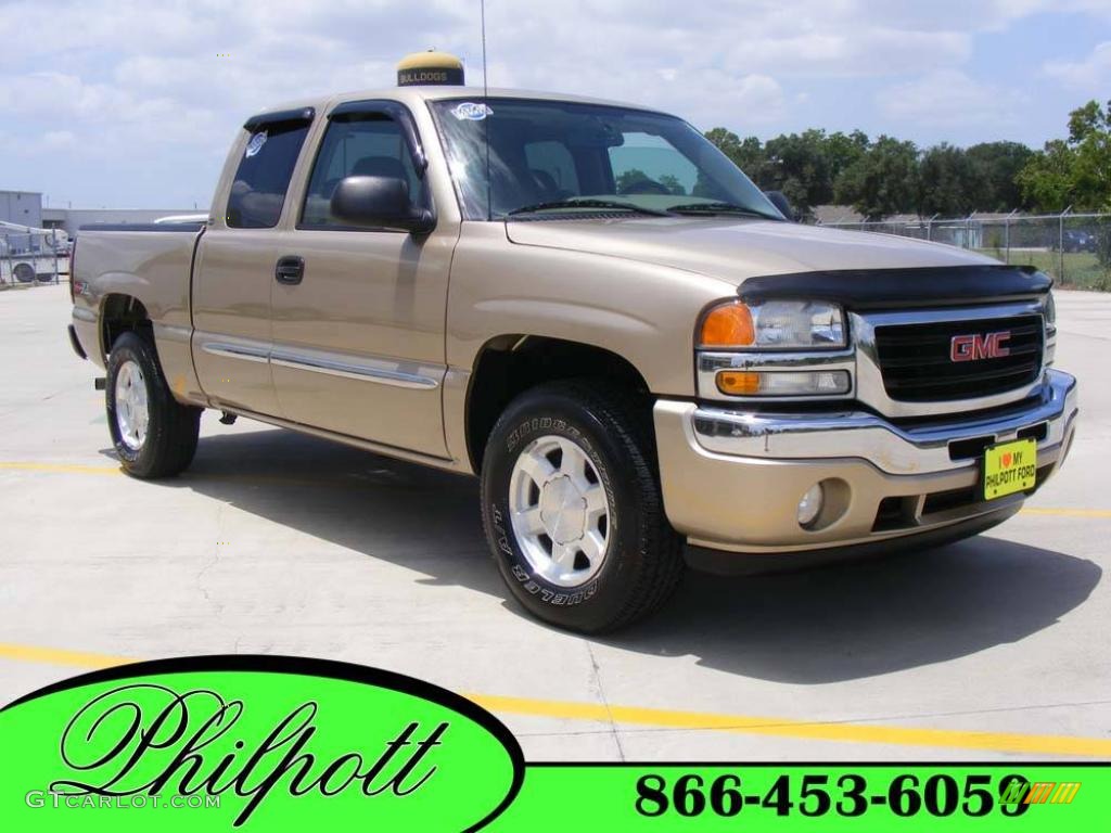 2006 Sierra 1500 SLE Extended Cab 4x4 - Sand Beige Metallic / Neutral photo #1