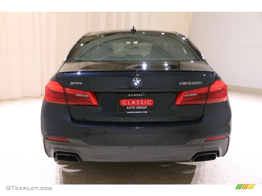 2018 5 Series M550i xDrive Sedan - Carbon Black Metallic / Black photo #30