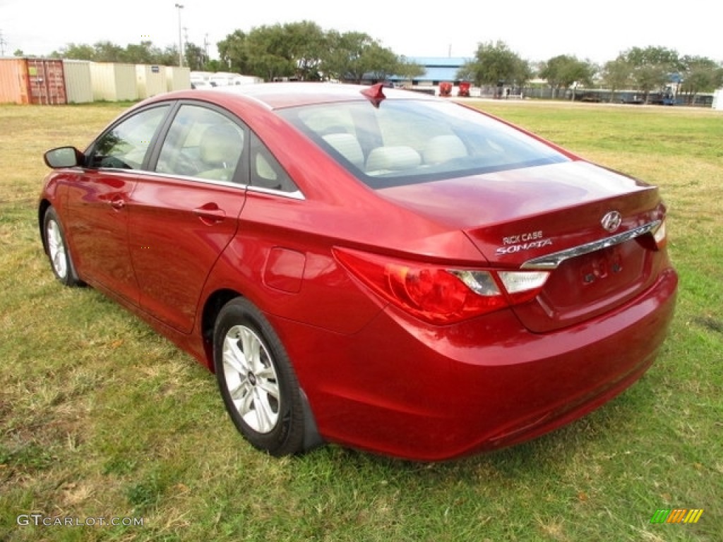 2013 Sonata GLS - Sparkling Ruby / Camel photo #28