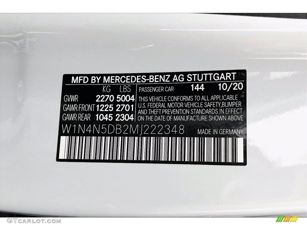 2021 Mercedes-Benz GLA AMG 45 4Matic Color Code Photos