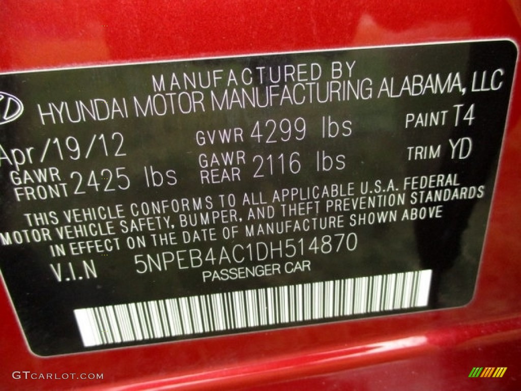 2013 Sonata GLS - Sparkling Ruby / Camel photo #77