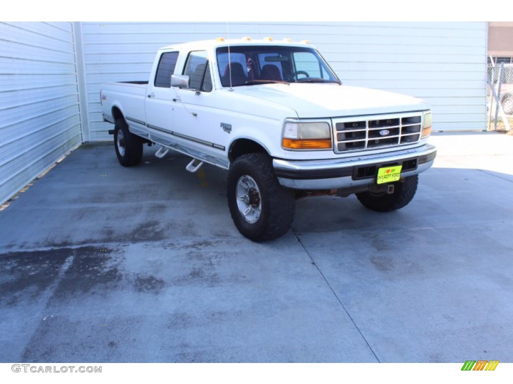 Oxford White 1996 Ford F350 XLT Crew Cab 4x4 Exterior Photo #140780987
