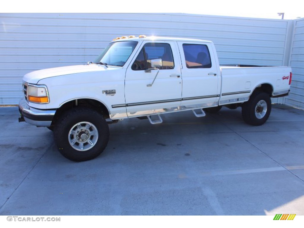 Oxford White 1996 Ford F350 XLT Crew Cab 4x4 Exterior Photo #140781050