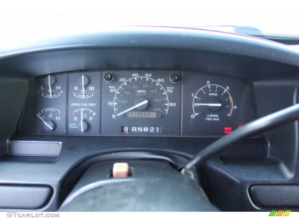 1996 F350 XLT Crew Cab 4x4 - Oxford White / Red photo #13