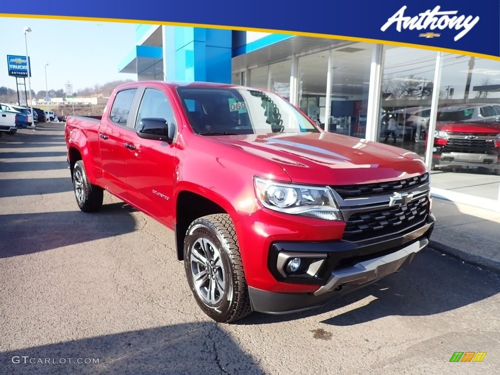 2021 Colorado Z71 Crew Cab 4x4 - Cherry Red Tintcoat / Jet Black photo #1
