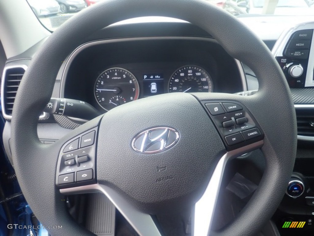 2021 Hyundai Tucson SEL AWD Black Steering Wheel Photo #140783393