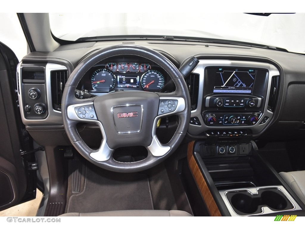 2017 Sierra 1500 SLT Double Cab 4WD - Pepperdust Metallic / Jet Black photo #12