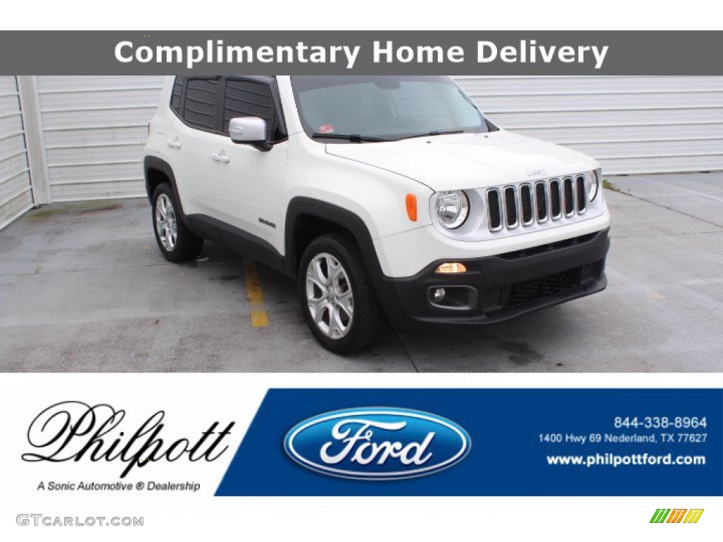 2016 Renegade Limited 4x4 - Alpine White / Black photo #1