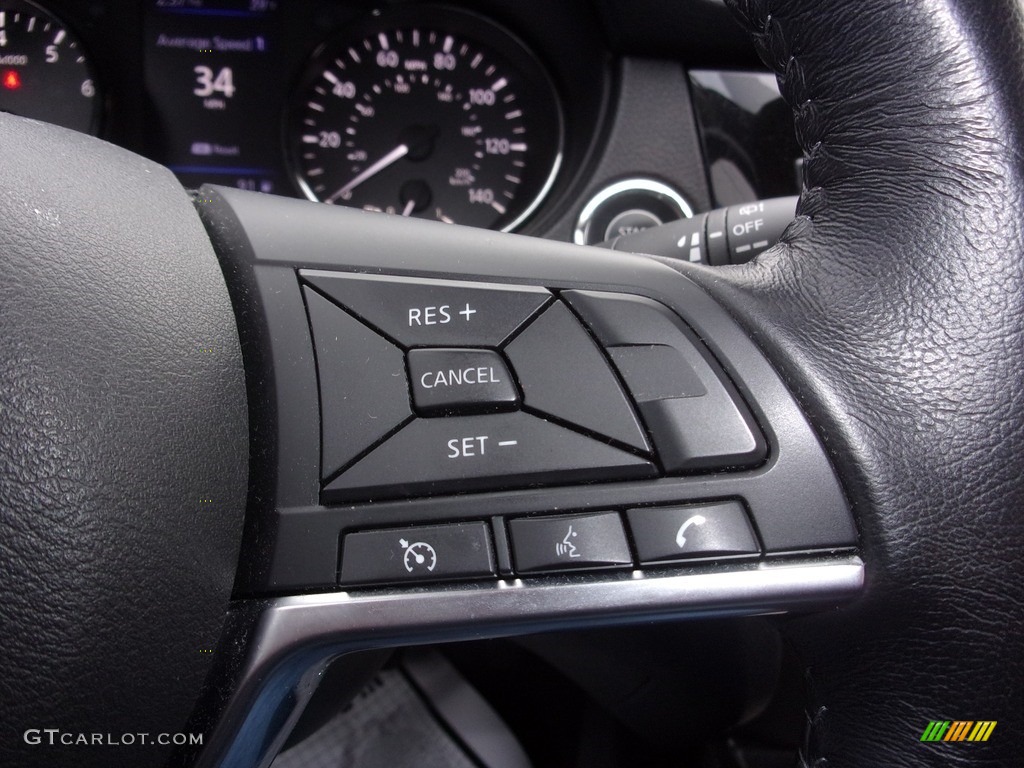 2020 Nissan Rogue SV AWD Charcoal Steering Wheel Photo #140784938