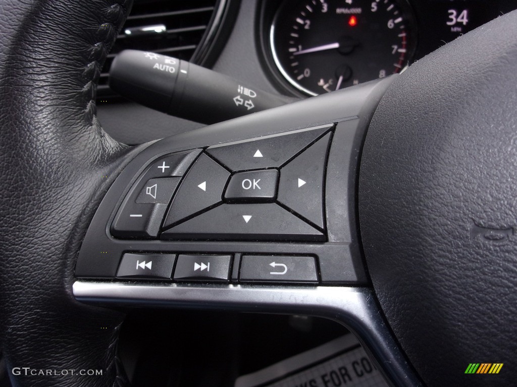 2020 Nissan Rogue SV AWD Charcoal Steering Wheel Photo #140784959