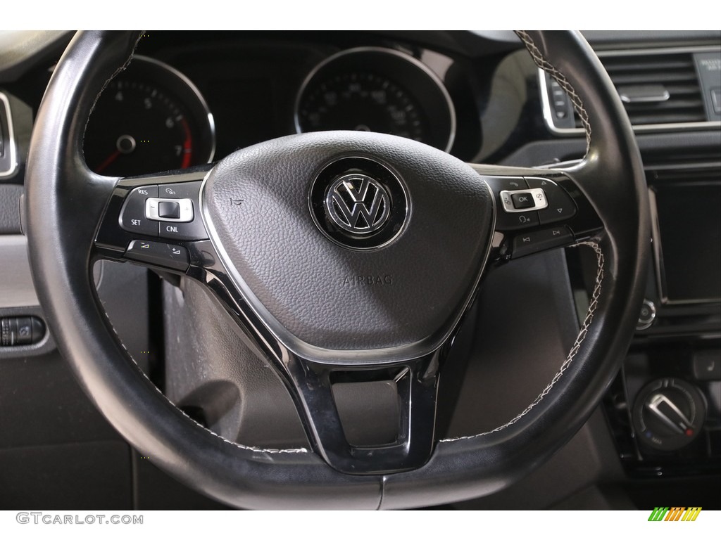 2017 Volkswagen Jetta Sport Black/Ceramique Steering Wheel Photo #140785022