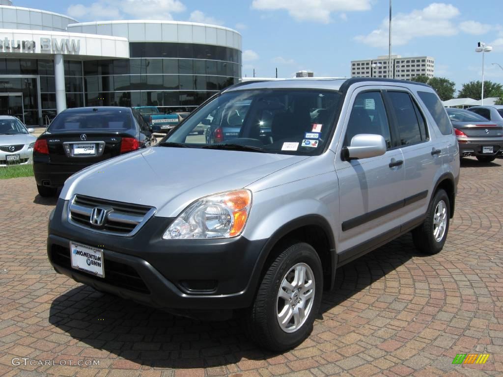 2002 CR-V EX 4WD - Satin Silver Metallic / Black photo #2