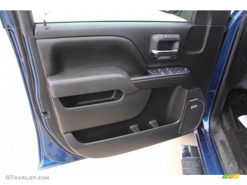 2015 GMC Sierra 1500 SLT Crew Cab 4x4 Jet Black Door Panel Photo #140785403