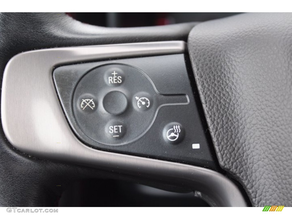 2015 GMC Sierra 1500 SLT Crew Cab 4x4 Jet Black Steering Wheel Photo #140785436